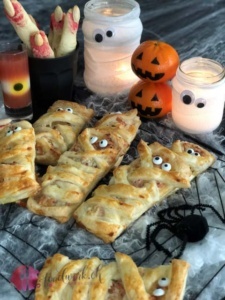 Halloween Snack aus Blätterteig
