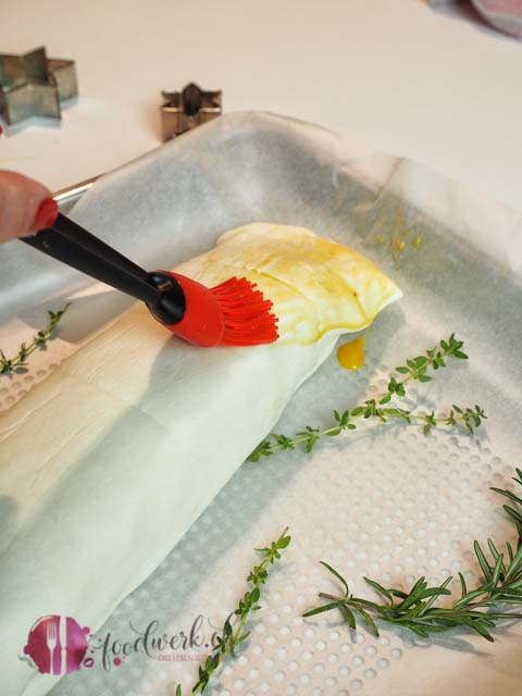 Poulet Wellington im Teig mit Champignon