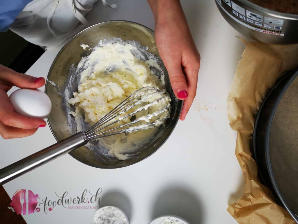 Die Masse aufschlagen