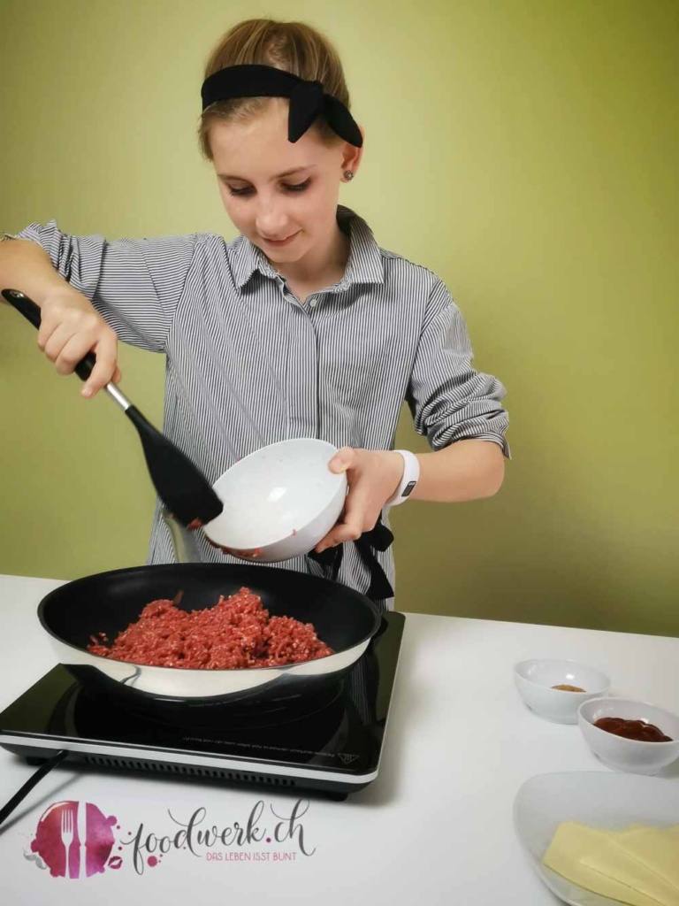 Restliches Hackfleisch für Burger Muffins dazu