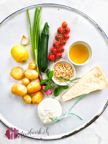 Zutaten für den Grill Kartoffel Salat