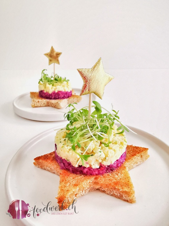 Weihnachtliches Käsetatar aus Heumilchkäse