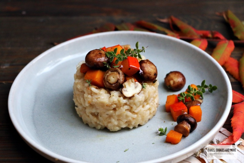 Risotto mit Kürbis und Pilzen von Cake Cookies an more