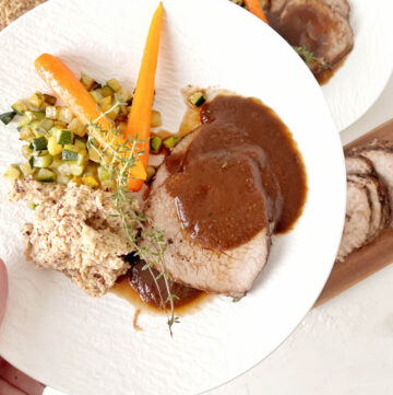 Polenta mit Brasato und Merlot