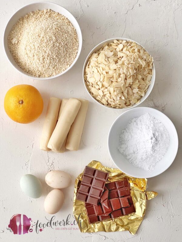 Zutaten für die Marzipan Güpfi