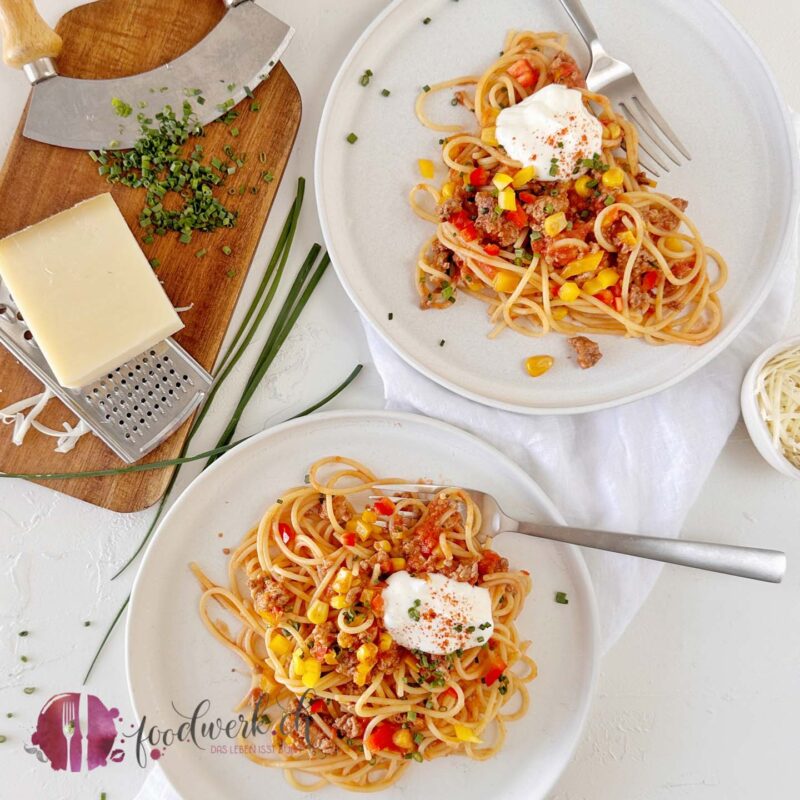 Tacos Spaghetti nach unserer Art